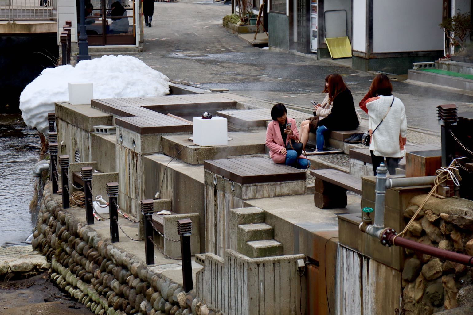 Ginzan Onsen - Public foot bath