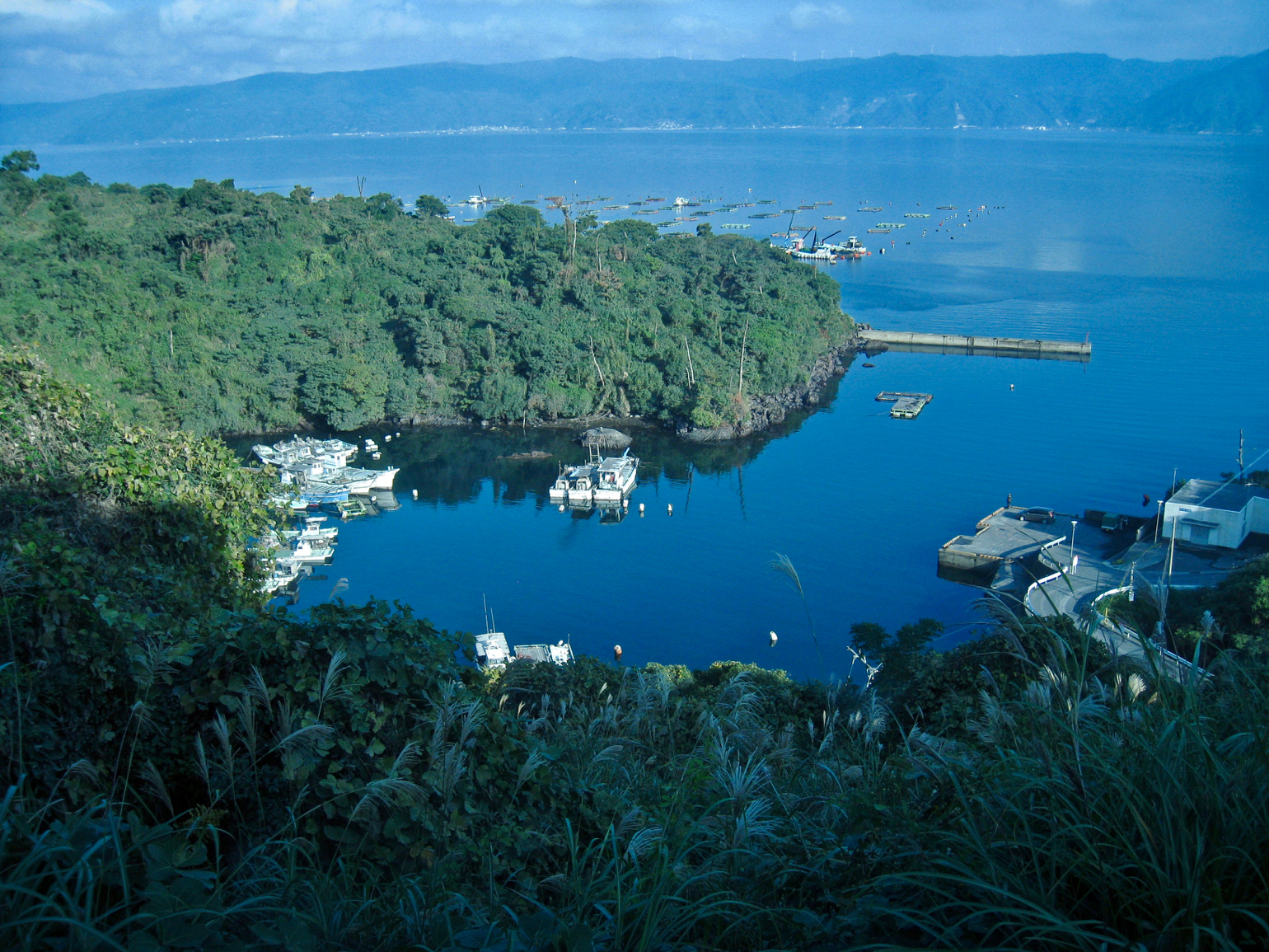 Komen-cho at the East side of Sakurajima.
